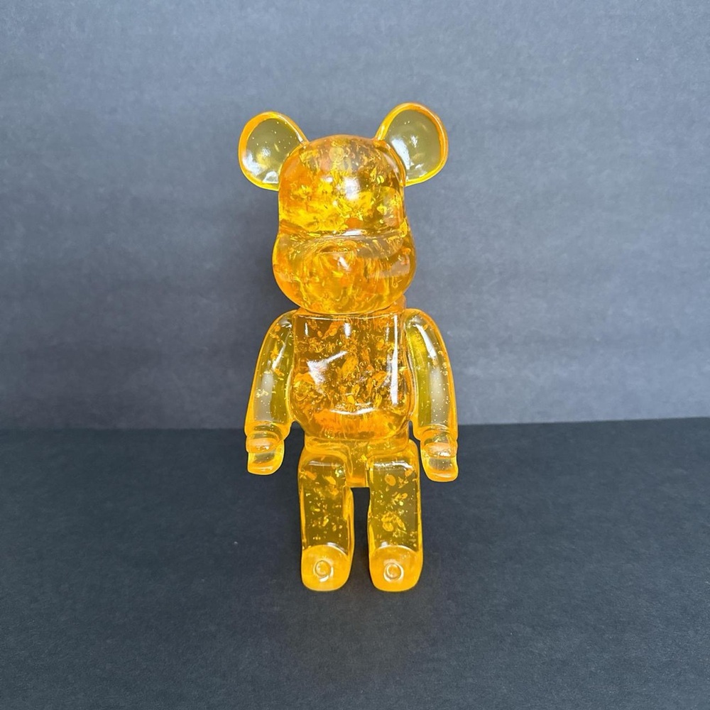 BE@RBRICK x Ice Crack Yellow Resin Medicom Toy